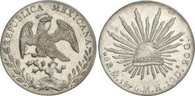 World Coins
Mexico
8 Reales. 1890-Mo. CIUDAD DE MÉXICO. M.H. 26,96 grs. AR. Brillo original. KM-377.10. EBC.