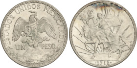 World Coins
Mexico
1 Peso. 1912. 27,02 grs. AR. Caballito. Brillo original. Pátina irregular en reverso. KM-453. EBC+.