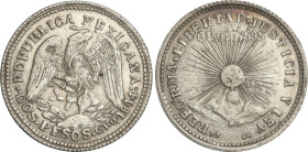 World Coins
Mexico
2 Pesos. 1914-GRO. GUERRERO. 25,26 grs. AU (595) y AR. ESCASA. KM-643. MBC+.