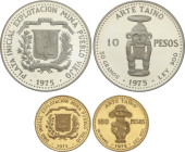 World Coins
Dominican Republic
Lote 2 monedas 10 y 100 Pesos. 1975. 30 y 10 grs. AR y AU. Con certificado de garantia. Arte Taino. Tiradas: 5.000 y ...