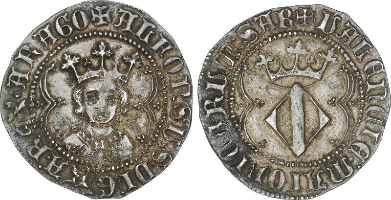 Medieval Coins
Catalonia - Kingdom of Aragon
Ral. ALFONS IV. VALENCIA. Anv.: B...