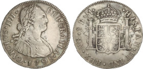 Spanish Monarchy
Charles IV
2 Reales. 1795. GUATEMALA. M. 6,68 grs. (Oxidaciones limpiadas). AC-553. MBC+.