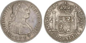 Spanish Monarchy
Charles IV
2 Reales. 1797. GUATEMALA. M. 6,65 grs. Pátina. AC-555. MBC/MBC+.