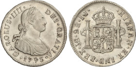 Spanish Monarchy
Charles IV
2 Reales. 1793. LIMA. I.J. 6,69 grs. AC-576. MBC+.