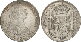 Spanish Monarchy
Charles IV
8 Reales. 1808. LIMA. J.P. 27,21 grs. AC-928. MBC+.