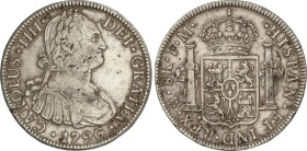 Spanish Monarchy
Charles IV
8 Reales. 1796. MÉXICO. F.M. 26,91 grs. (Golpes en anverso). AC-959. MBC+.