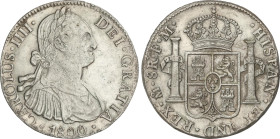 Spanish Monarchy
Charles IV
8 Reales. 1800. MÉXICO. F.M. 24,9 grs. (Rayitas en anverso). AC-965. MBC+.