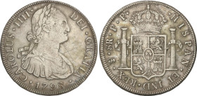 Spanish Monarchy
Charles IV
8 Reales. 1798. POTOSÍ. P.P. 26,61 grs. AC-1002. MBC.