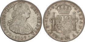 Spanish Monarchy
Charles IV
8 Reales. 1807. POTOSÍ. P.J. 26,92 grs. AC-1013. MBC+.