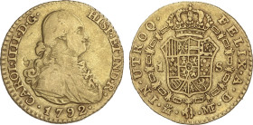 Spanish Monarchy
Charles IV
1 Escudo. 1792. MADRID. M.F. 3,27 grs. AC-1109. MBC-/MBC.