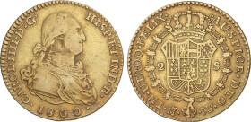 Spanish Monarchy
Charles IV
2 Escudos. 1800/790. MADRID. M.F. 6,67 grs. AC-1295. MBC-/MBC.