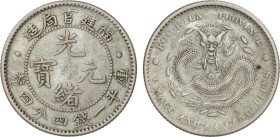 World Coins
China
1 Mace 4.4 Candareens- 20 Cents. (1896-1903). FUKIEN. 5,25 grs. AR. Y-104. MBC+.