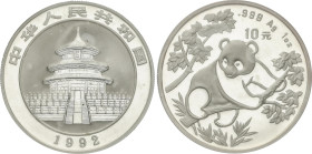 World Coins
China
10 Yuan. 1992. 31,1 grs. AR. Panda sobre rama de Eucalipto. En sobrecito original. KM-397. FDC.