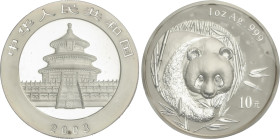 World Coins
China
10 Yuan. 2003. 31,1 grs. AR. Panda comiendo bambú. En sobrecito original. KM-1466. PROOF.