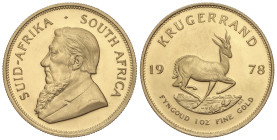 World Coins
South Africa
Krugerrand. 1978. 33,9 grs. AU (917). Fr-B1; KM-73. SC.