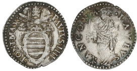 World Coins
Vatican
Giulio. (1555-1559). PAULUS IIII. ANCONA. 3,15 grs. AR. Pátina irregular. Muntoni-40; Berman-1046. MBC+.