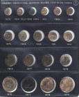 Lots and Collections
Peseta Period Lots
Lote 19 monedas 1 (6), 2 (5), 5 (4), 10 Céntimos (4). 1870 a 1913. Incluye 1 Céntimo 1906 S.M.-V. (MBC-), 1 ...