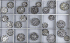 Lots and Collections
Peseta Period Lots
Lote 25 monedas 50 Céntimos (5) 1 (10) y 2 Pesetas (10). 1869 a 1885. GOBIERNO PROVISIONAL a ALFONSO XIII. A...