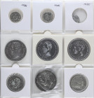 Lots and Collections
Peseta Period Lots
Lote 24 monedas 25 (4), 50 Céntimos (14) 2 (2) y 5 Pesetas (4). 1869 a 1927. Ni (4) y AR (20). Varias repeti...