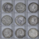 Lots and Collections
Peseta Period Lots
Lote 53 monedas 5 Pesetas. 1870 a 1898. GOBIERNO PROVISIONAL a ALFONSO XIII. AR. A EXAMINAR. BC+ a MBC.