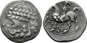 EASTERN EUROPE. Imitations of Philip II of Macedon (2nd century BC). Tetradrachm. Zopfreiter type.