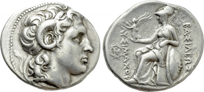 KINGS OF THRACE (Macedonian). Lysimachos (305-281 BC). Tetradrachm. Magnesia pro...