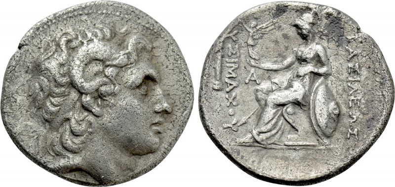 KINGS OF THRACE (Macedonian). Lysimachos (305-281 BC). Tetradrachm. Lampsakos(?)...