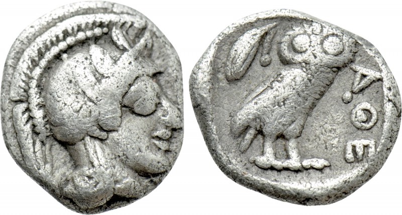 ATTICA. Athens. Obol (Circa 454-404 BC). 

Obv: Helmeted head of Athena right,...
