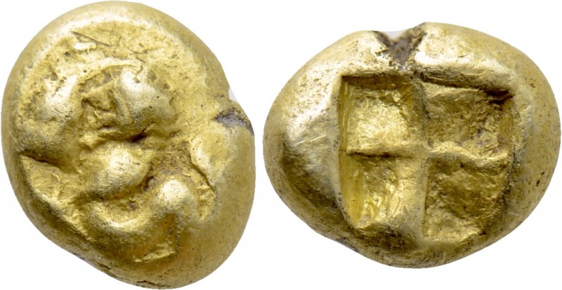 MYSIA. Kyzikos. EL Hemihekte (Circa 550-500 BC). 

Obv: Triton left, holding t...