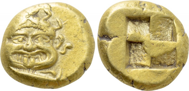 MYSIA. Kyzikos. EL Hekte (Circa 550-500 BC). 

Obv: Facing gorgoneion; below, ...