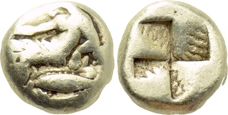 MYSIA. Kyzikos. EL Hemihekte (Circa 5th-4th centuries BC). 

Obv: Dionysos rec...