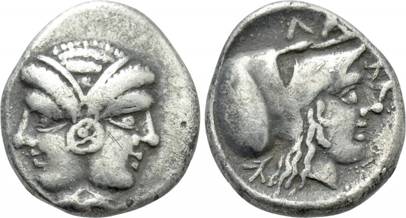 MYSIA. Lampsakos. Diobol (4th-3rd centuries BC). 

Obv: Janiform female head....