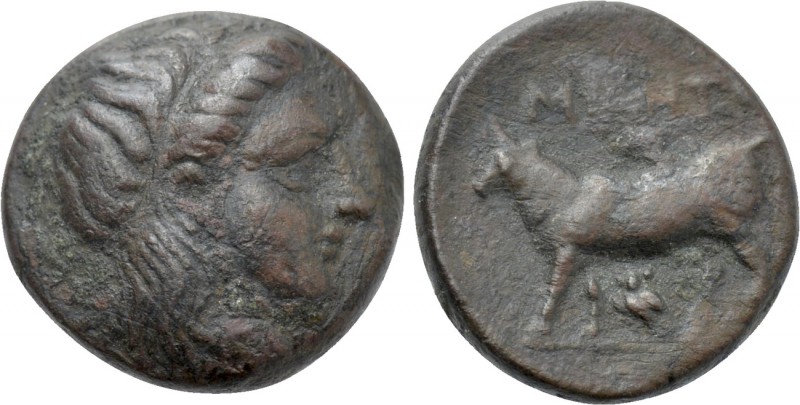 MYSIA. Miletopolis. Ae (4th century BC). 

Obv: Laureate head of Apollo right....