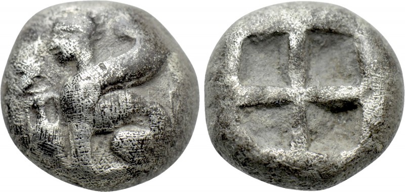 IONIA. Chios. 1/3 Stater or Tetrobol (Circa 435-425 BC). 

Obv: Sphinx seated ...