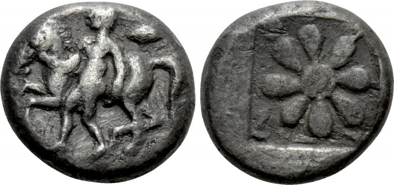 IONIA. Erythrai. Drachm (Circa 480-450 BC). 

Obv: Nude male leading horse lef...