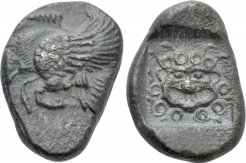 IONIA. Klazomenai. Trihemiobol(?) (Circa 480-400 BC). 

Obv: Forepart of winge...