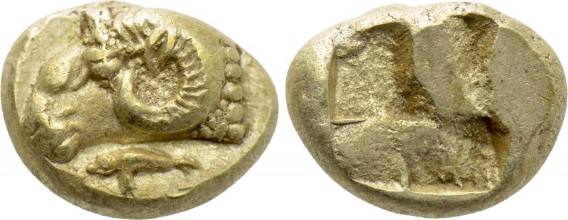 IONIA. Phokaia. EL Hekte (Circa 521-478 BC). 

Obv: Head of ram left; below, s...