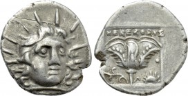 CARIA. Rhodes. Hemidrachm (Circa 125-88 BC). Menestheos, magistrate.