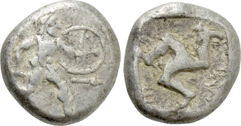 PAMPHYLIA. Aspendos. Stater (Circa 465-430 BC). 

Obv: Warrior advancing right...