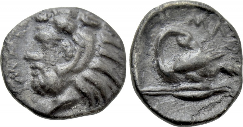 CILICIA. Mallos. Obol (Circa 385-333 BC). 

Obv: Head of Herakles left, wearin...