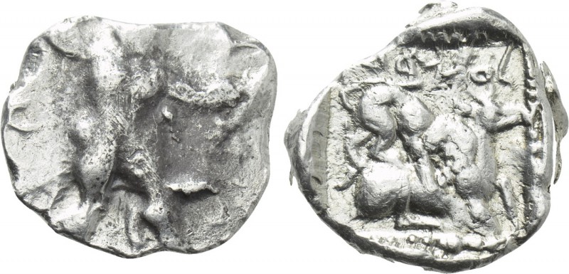 CYPRUS. Kition. Azbaal (Circa 449-425/0 BC). Stater. 

Obv: Herakles in fighti...
