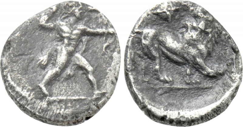 CYPRUS. Kition. Melekiathon (Circa 392/1-362 BC). Obol. 

Obv: Herakles advanc...
