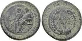 LYDIA. Sardis. Germanicus and Drusus (Died 19 and 23, respectively). Ae. Restruck by Asinios Pollio, proconsul.