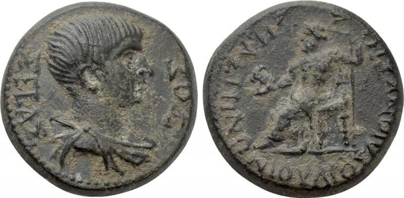 PHRYGIA. Sebaste. Nero (54-68). Ae. Julios Dionysios, magistrate. 

Obv: ΣEBAΣ...