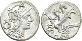 T. CLOELIUS. Denarius (128 BC). Rome.