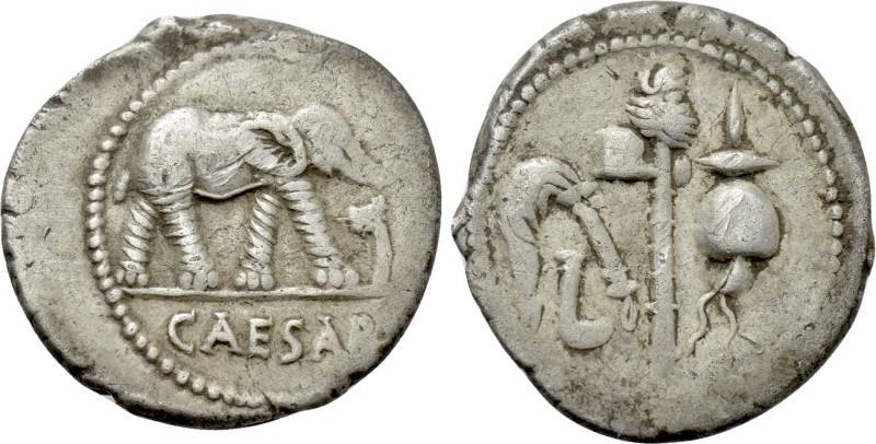 JULIUS CAESAR. Denarius (49 BC). Military mint traveling with Caesar. 

Obv: C...