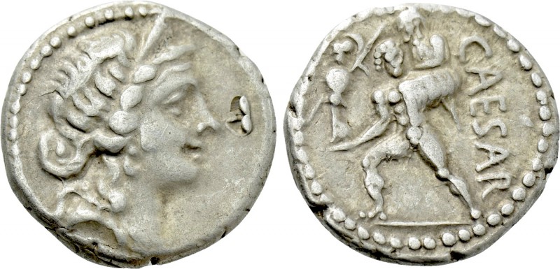 JULIUS CAESAR. Denarius (48-47 BC). Military mint traveling with Caesar in North...
