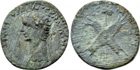 NERO CLAUDIUS DRUSUS (Died 9 BC). Fourrée Denarius. Contemporary imitation of Lugdunum under Claudius.