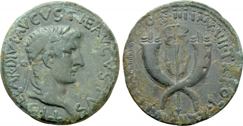 TIBERIUS (14-37). Dupondius. Commagene. 

Obv: TI CAESAR DIVI AVGVSTI F AVGVST...