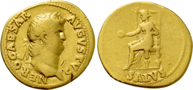 NERO (54-68). GOLD Aureus. Rome.

Obv: NERO CAESAR AVGVSTVS.
Laureate head ri...